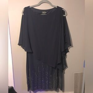 Xscape Elegant Navy Blue Women's Dress